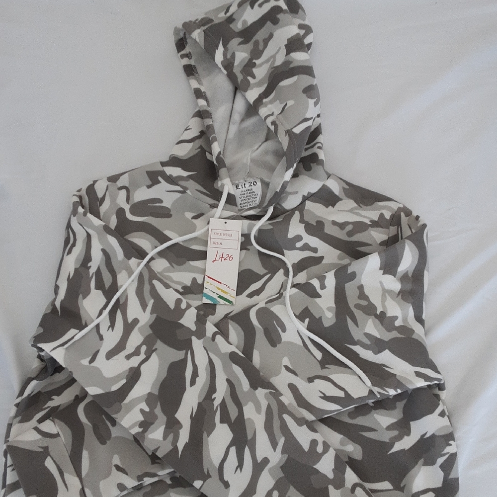 Gray Camouflage Hoodie C154